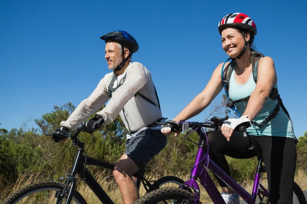 couple going for a bike ride