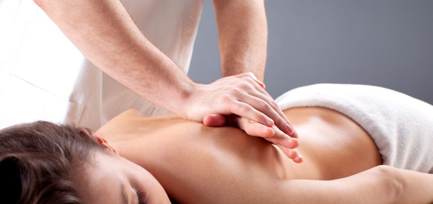 Woman getting a Massage